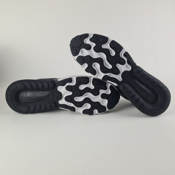 Nike Air Max 270 React Black Running Sneakers Athletic Mens Shoes - Picture 8 of 11